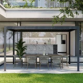 Aluminum Louvered Pergola with Adjustable Roof