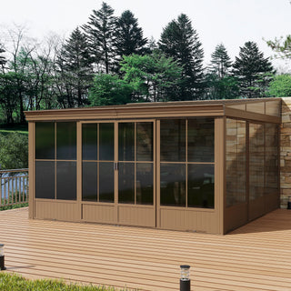 Wall Mounted Sunroom with Galvanized Steel Roof