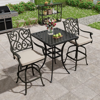Patio Bistro Set Cast Aluminum 3-Piece