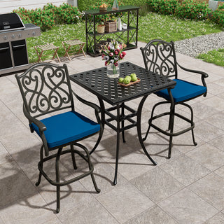 Patio Bistro Set Cast Aluminum 3-Piece