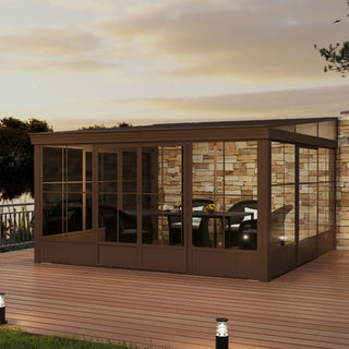 Wall Mounted Sunroom with Galvanized Steel Roof