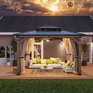 Cedarfort 10x12 FT Outdoor Cedar Wood Frame Patio Gazebo