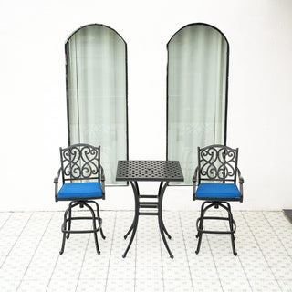 Patio Bistro Set Cast Aluminum 3-Piece
