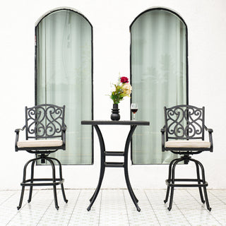 Patio Bistro Set Cast Aluminum 3-Piece