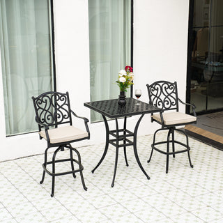 Patio Bistro Set Cast Aluminum 3-Piece