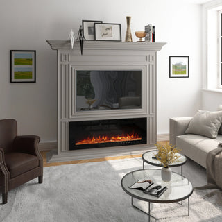5000 Maximum BTUs Black Fan-forced Electric Heater Fireplace