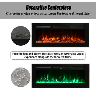 5000 Maximum BTUs Black Fan-forced Electric Heater Fireplace