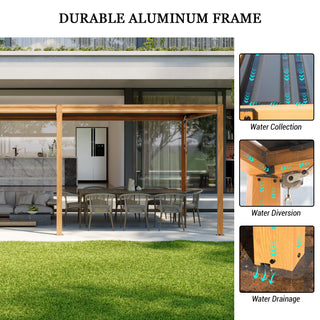 Aluminum Louvered Pergola with Adjustable Roof