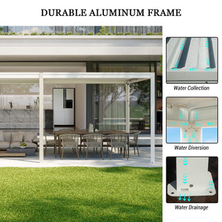 Aluminum Louvered Pergola with Adjustable Roof