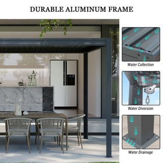 Aluminum Louvered Pergola with Adjustable Roof