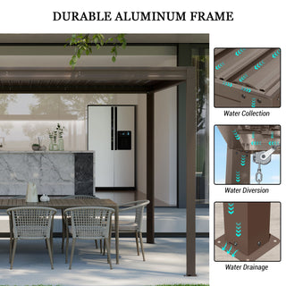 Aluminum Louvered Pergola with Adjustable Roof