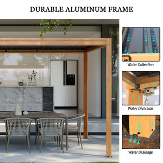 Aluminum Louvered Pergola with Adjustable Roof