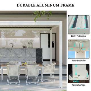 Aluminum Louvered Pergola with Adjustable Roof