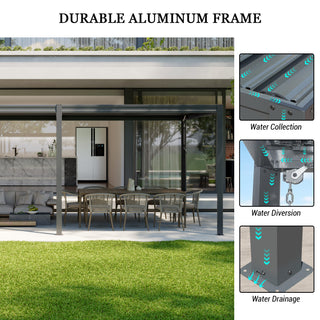 Aluminum Louvered Pergola with Adjustable Roof