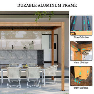 Aluminum Louvered Pergola with Adjustable Roof