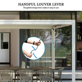 Aluminum Louvered Pergola with Adjustable Roof