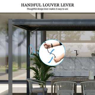 Aluminum Louvered Pergola with Adjustable Roof