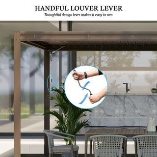 Aluminum Louvered Pergola with Adjustable Roof