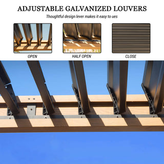 Aluminum Louvered Pergola with Adjustable Roof