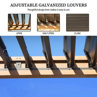 Aluminum Louvered Pergola with Adjustable Roof