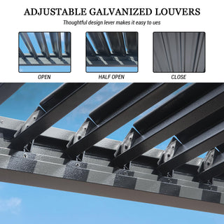 Aluminum Louvered Pergola with Adjustable Roof