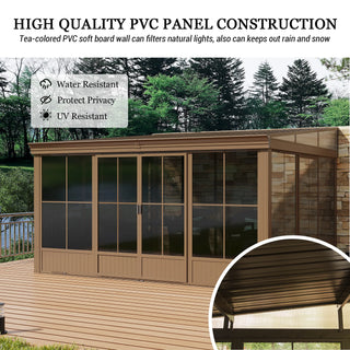 Wall Mounted Sunroom with Galvanized Steel Roof