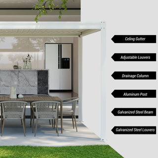 Aluminum Louvered Pergola with Adjustable Roof