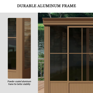 Wall Mounted Sunroom with Galvanized Steel Roof