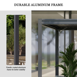 Aluminum Louvered Pergola with Adjustable Roof