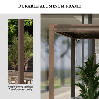 Aluminum Louvered Pergola with Adjustable Roof