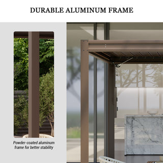 Aluminum Louvered Pergola with Adjustable Roof