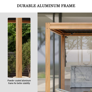 Aluminum Louvered Pergola with Adjustable Roof