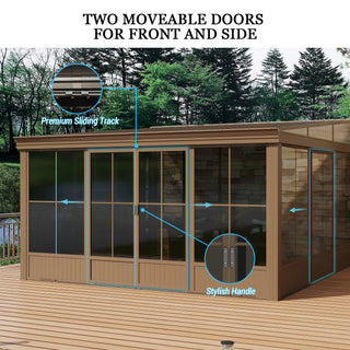 Wall Mounted Sunroom with Galvanized Steel Roof