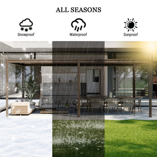 Aluminum Louvered Pergola with Adjustable Roof