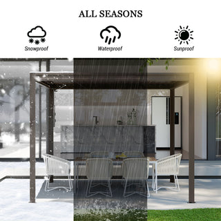 Aluminum Louvered Pergola with Adjustable Roof