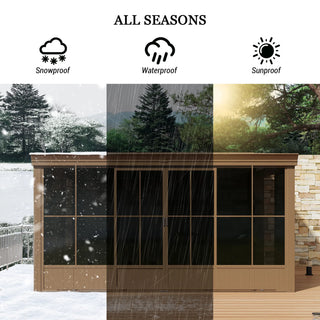 Wall Mounted Sunroom with Galvanized Steel Roof